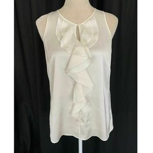 Calvin Klein ruffle tank top blouse petite medium